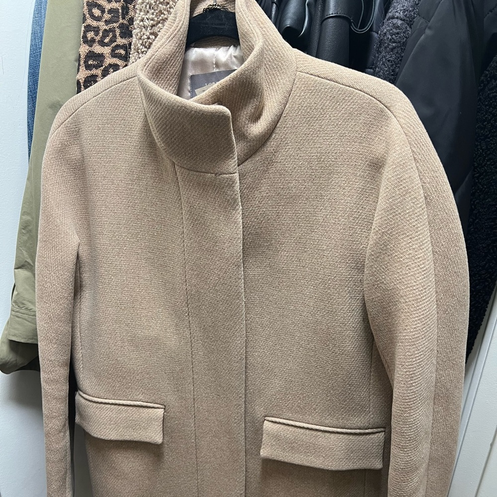 J. Crew cocoon coat in Italian stadium cloth wool blend